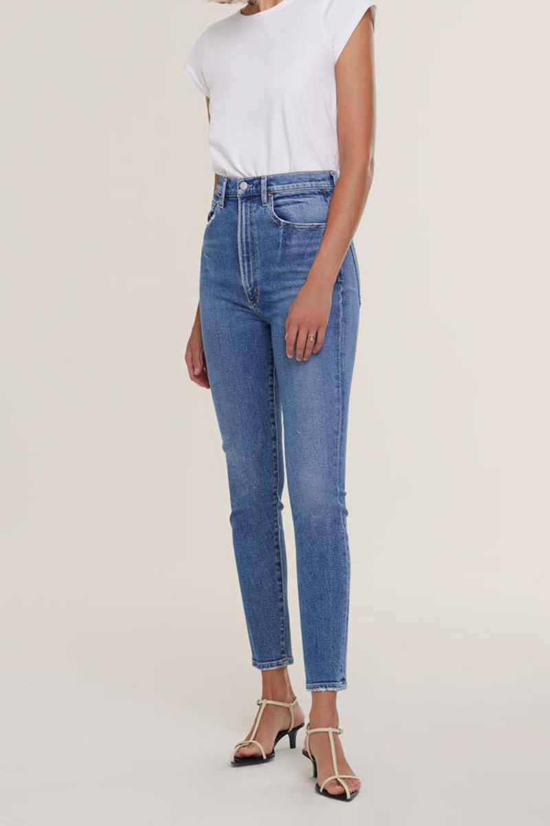 AGOLDE 100% Organic Cotton Pinched Waist Jean in Amped | Cotton Island