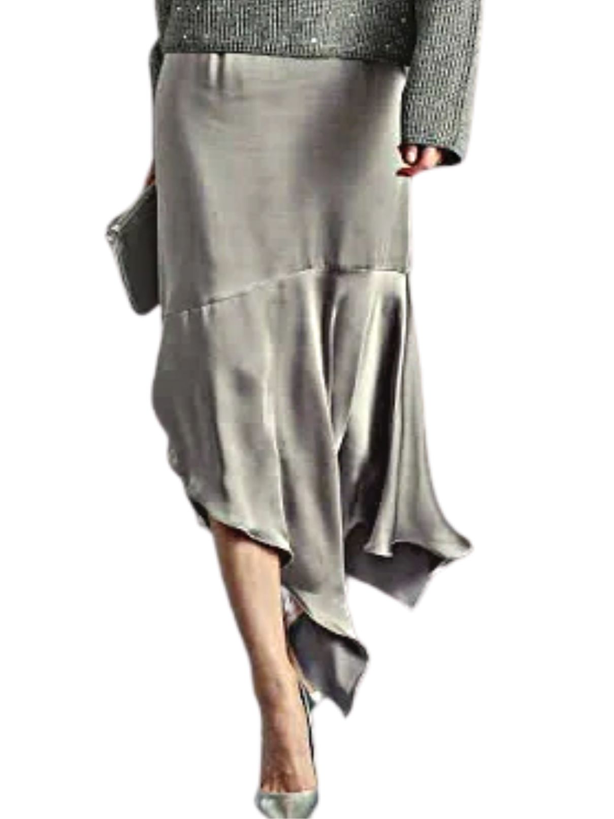 BB Dakota by Steve Madden Lucille Skirt in Ash Grey | Cotton Island ...