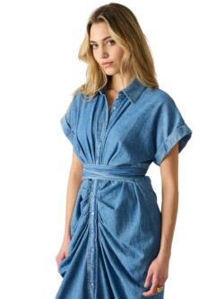 bb dakota by steve madden tori chambray blue dress