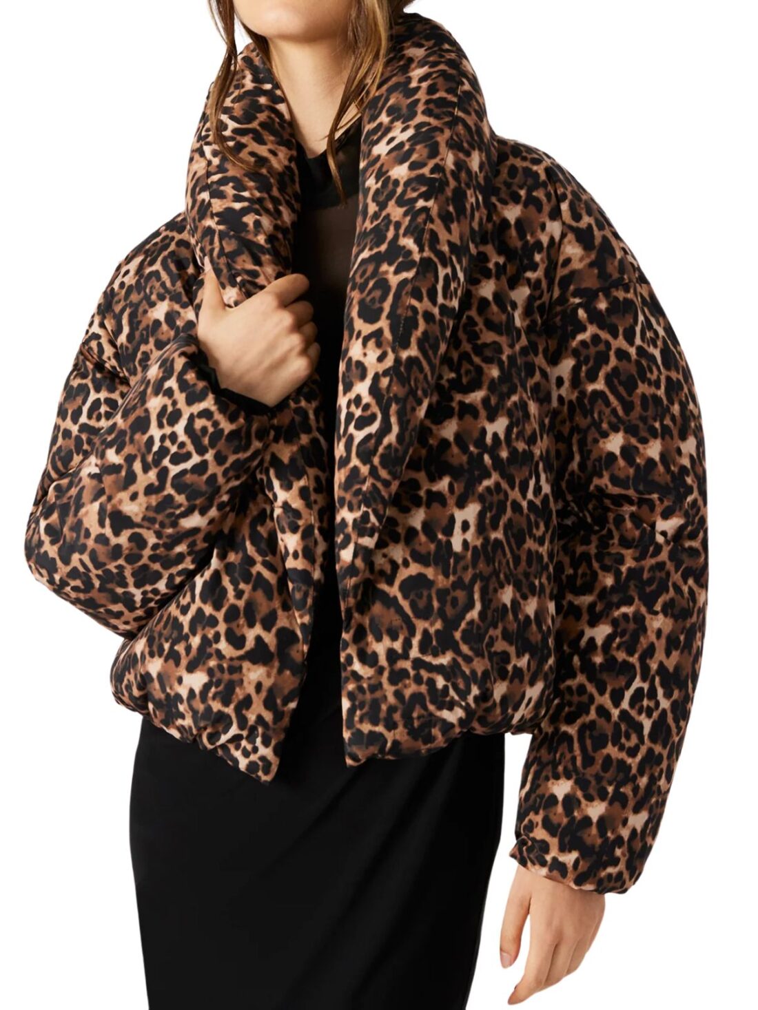 bb dakota evy coat in leopard