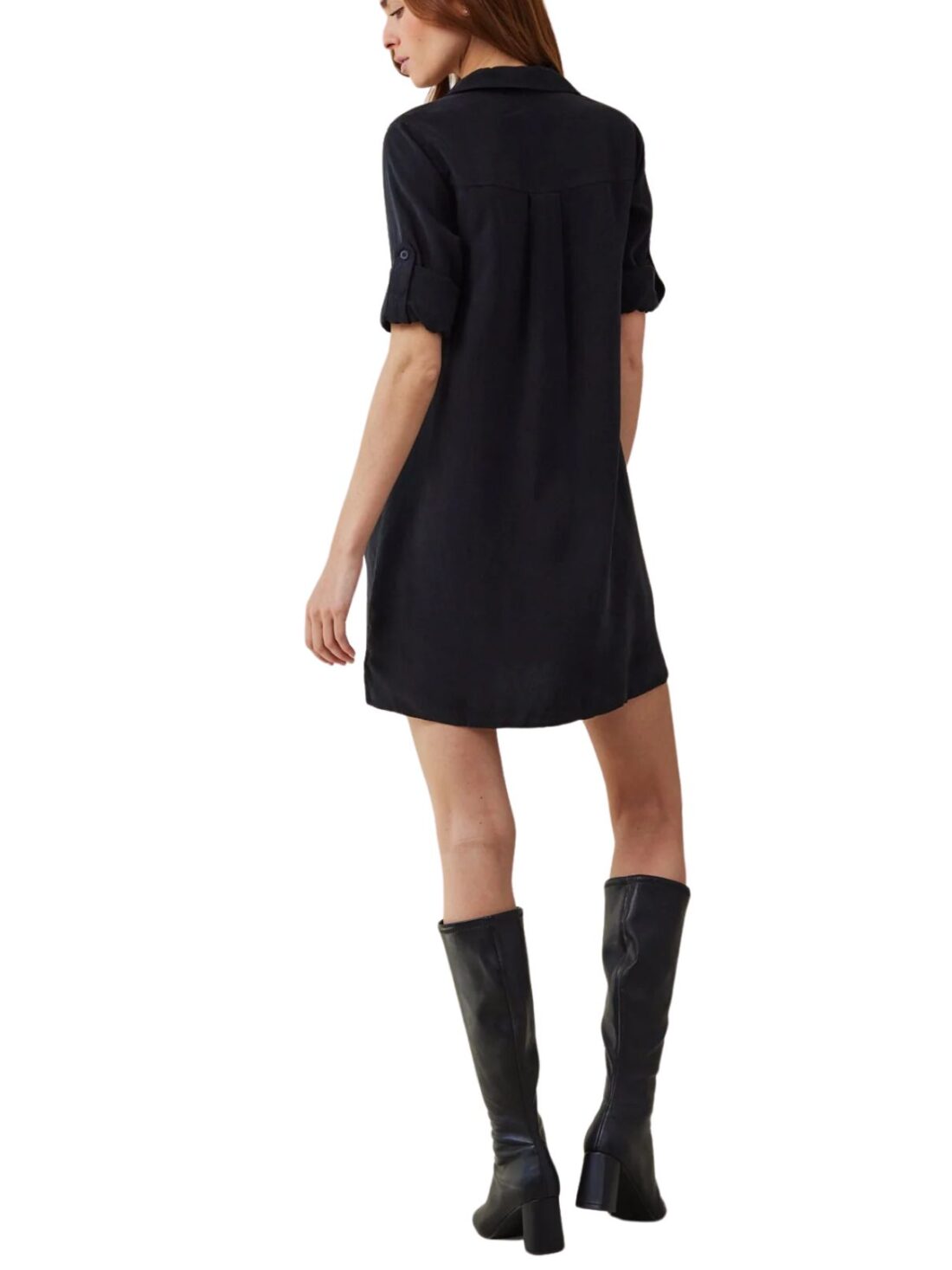 bella dahl a line dress in vintage black