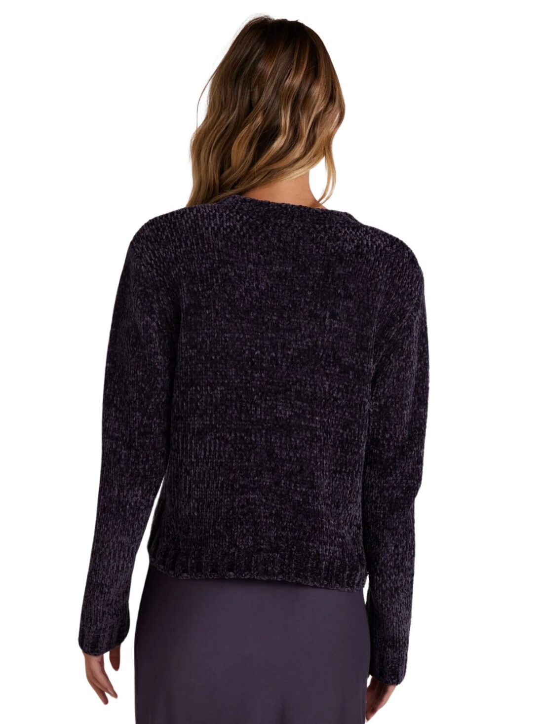 bella dahl crew neck sweater in galaxy smoke