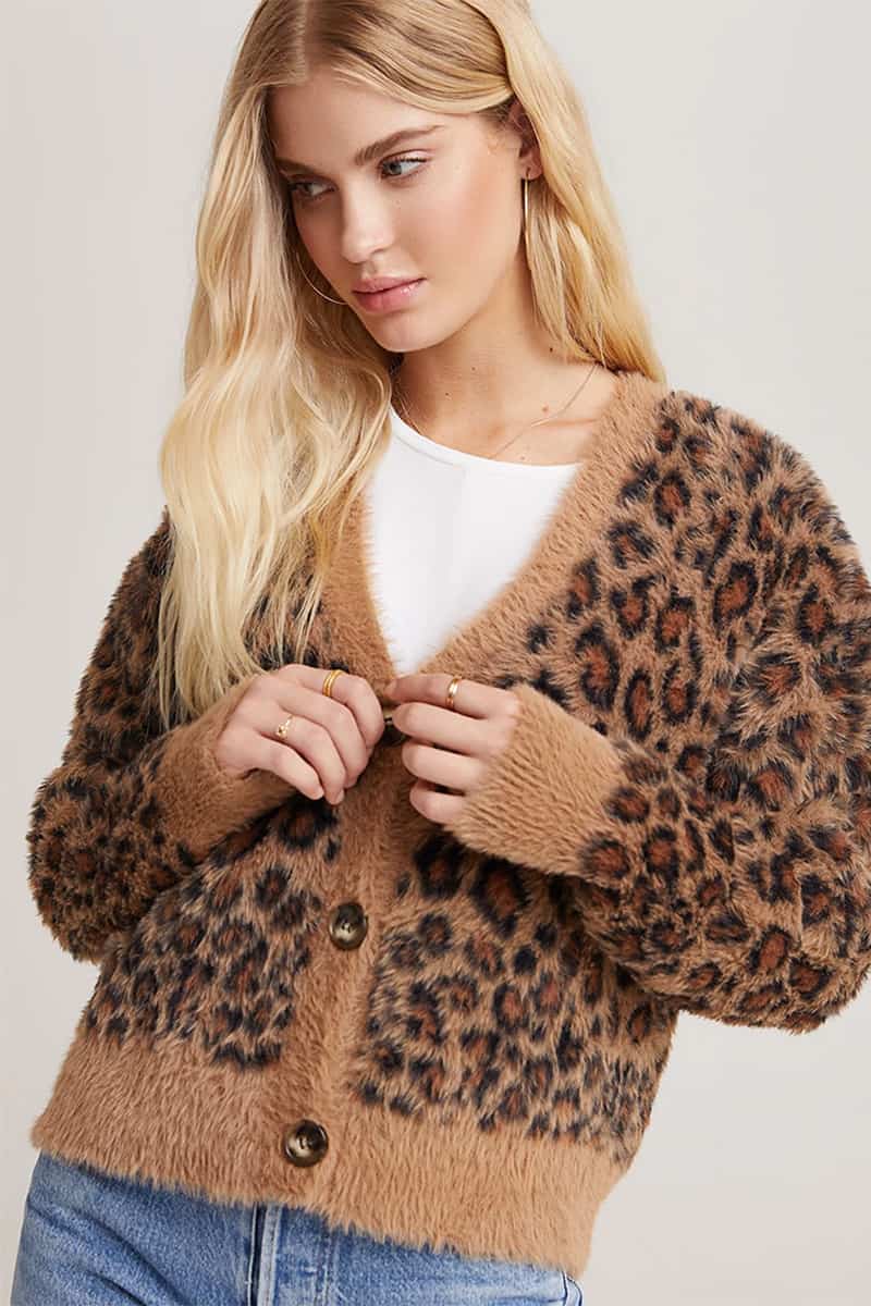 Bella Dahl Golden Leopard Cardi | Cotton Island Women's Clothing Boutique