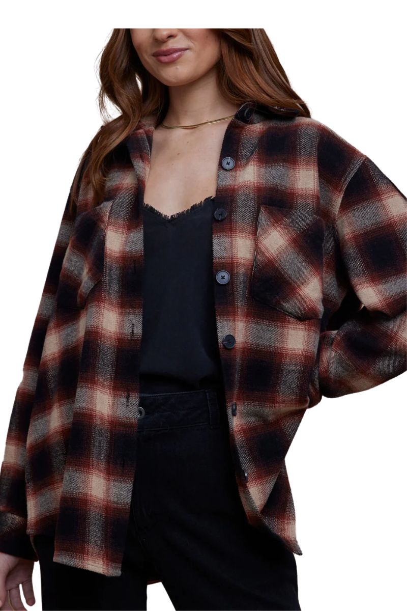 Bella Dahl Oversized Shacket in Heritage Red Plaid | Cotton Island ...