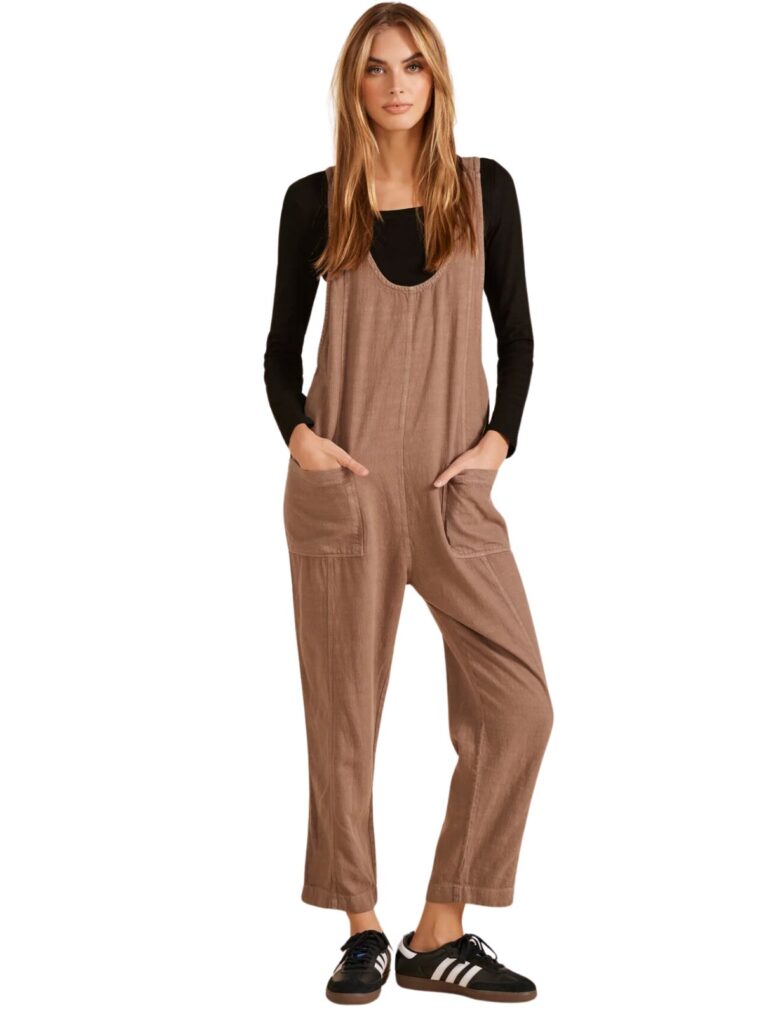 bobi la overall pockets in hazelnut