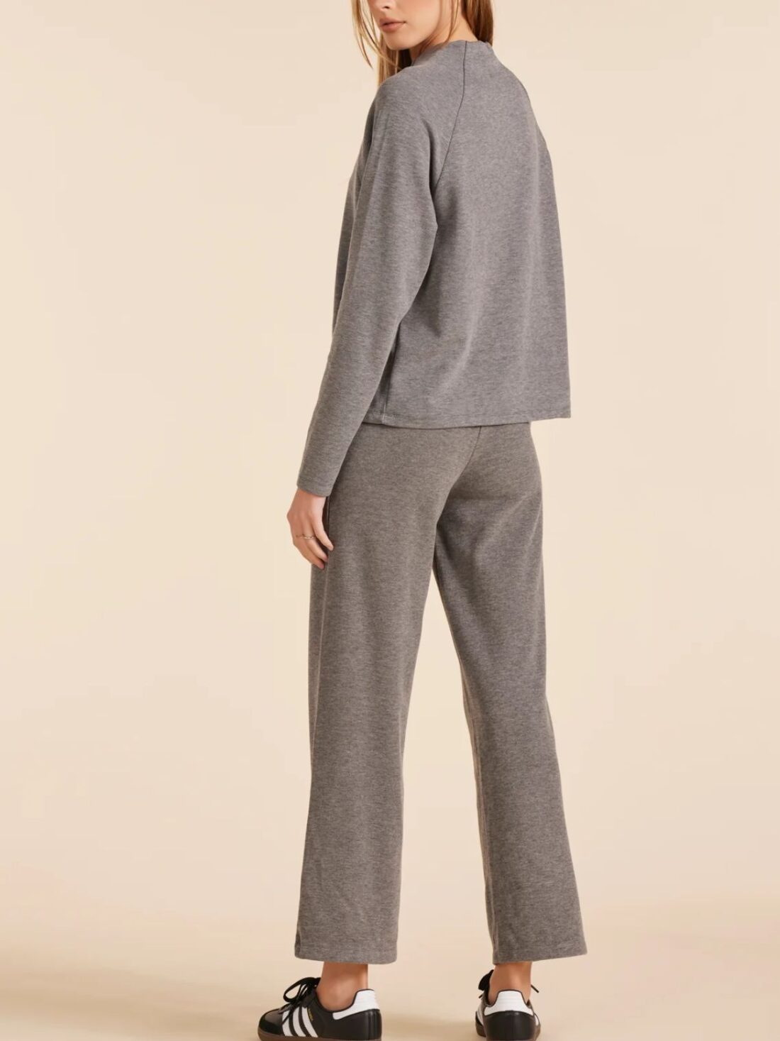 bobi la wide leg pant in charcoal