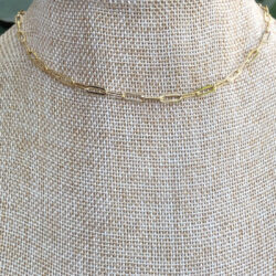 boxy layering chain necklace