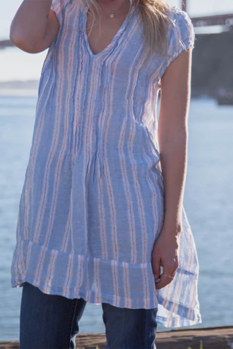 cp shades linen shirt dress