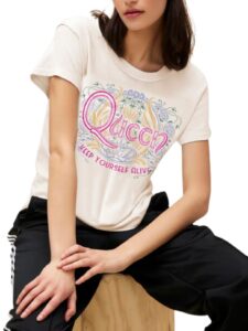 daydreamer queen keep yourself alive reverse girlfriend tee in stone vintage