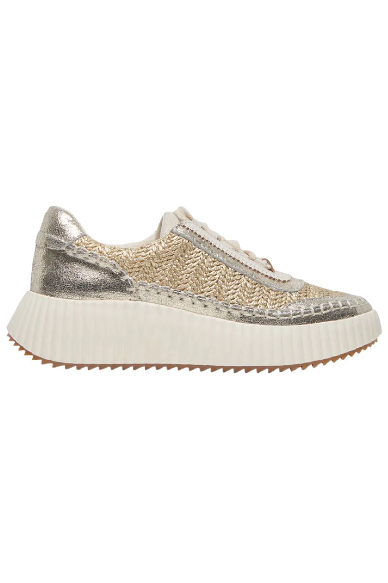 Dolce Vita Dolen Sneakers in Gold Knit | Cotton Island Women's Clothing ...