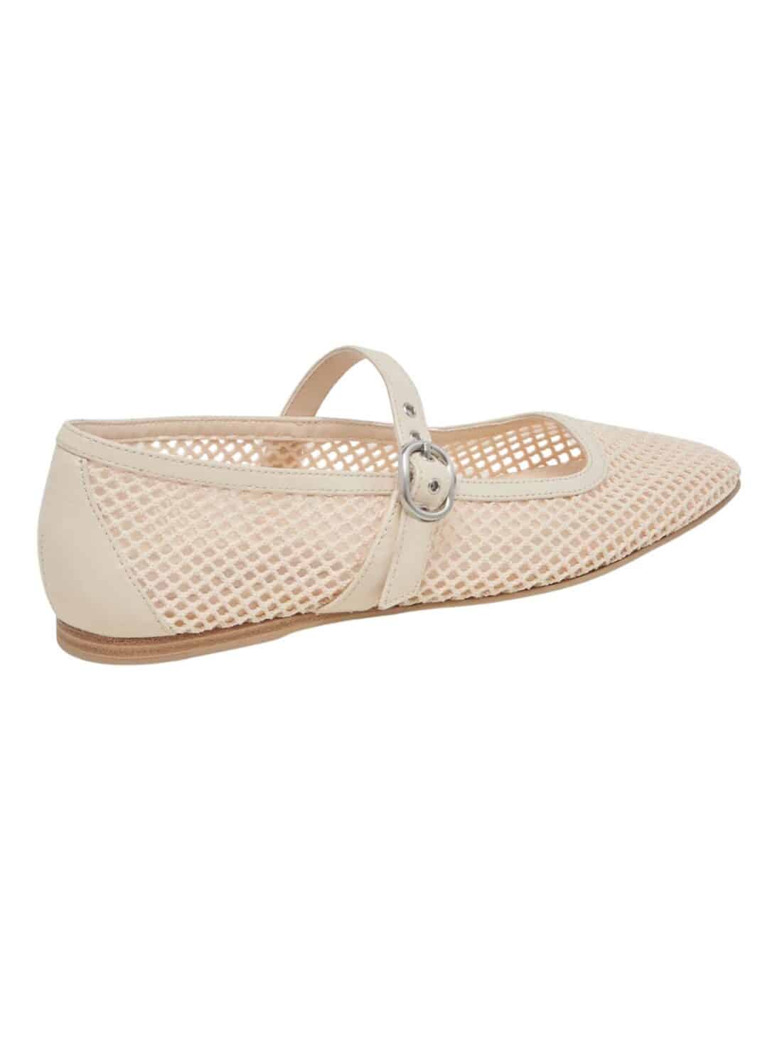 dolce vita rodni mesh flat in creme woven