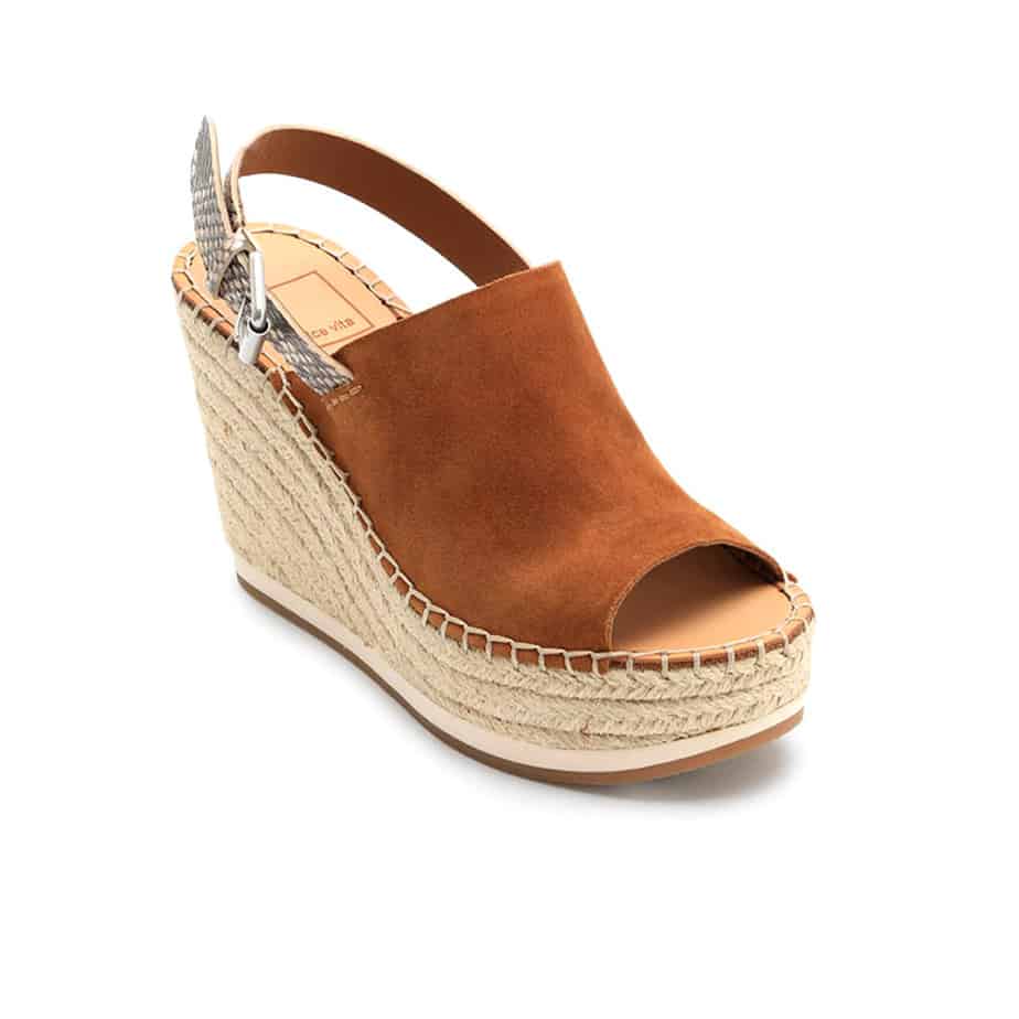 Dolce Vita Shan Suede Wedges in Saddle | Cotton Island Women's Clothing ...