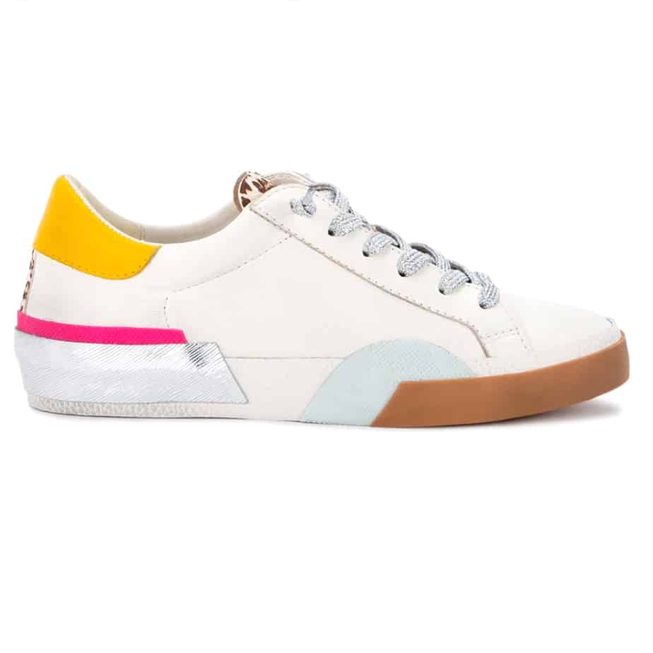 Dolce Vita Zina White Multi Leather Sneaker | Cotton Island Women's ...