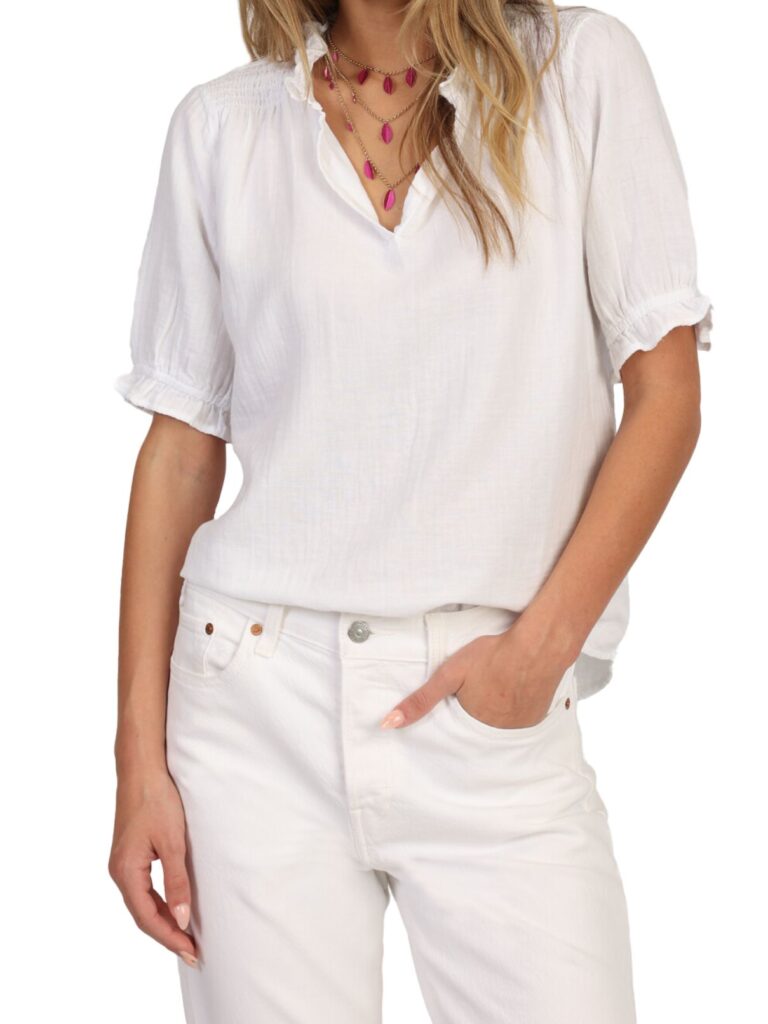 dylan blake blouse in white