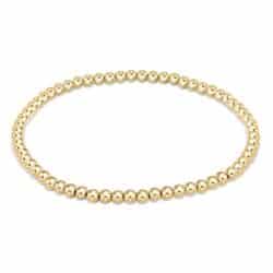 enewton 3mm classic gold bead bracelet