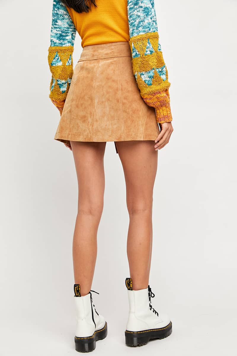 Free People Ari Wrap Skirt in Camel | Cotton Island Women's Clothing ...