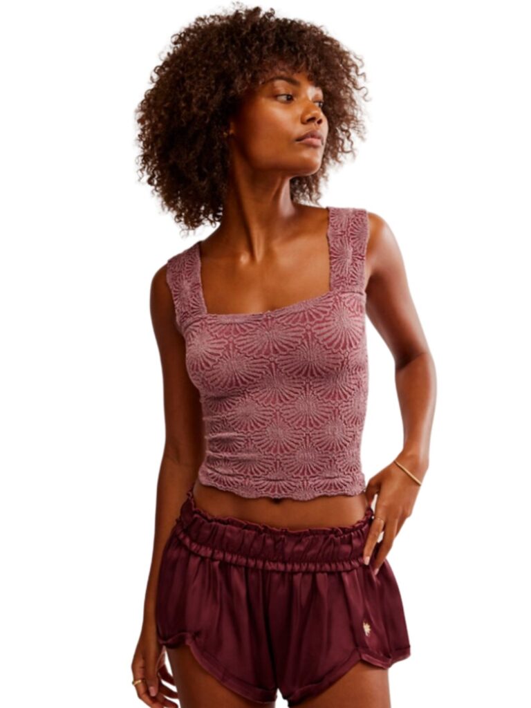 free people love letter cami in red plum