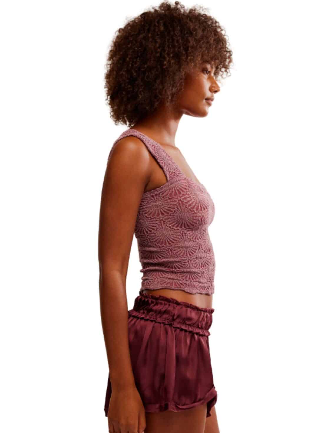 free people love letter cami in red plum