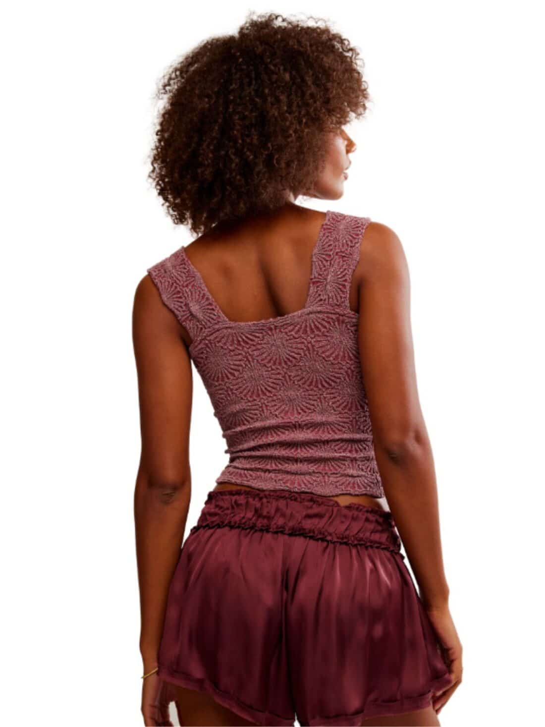 free people love letter cami in red plum