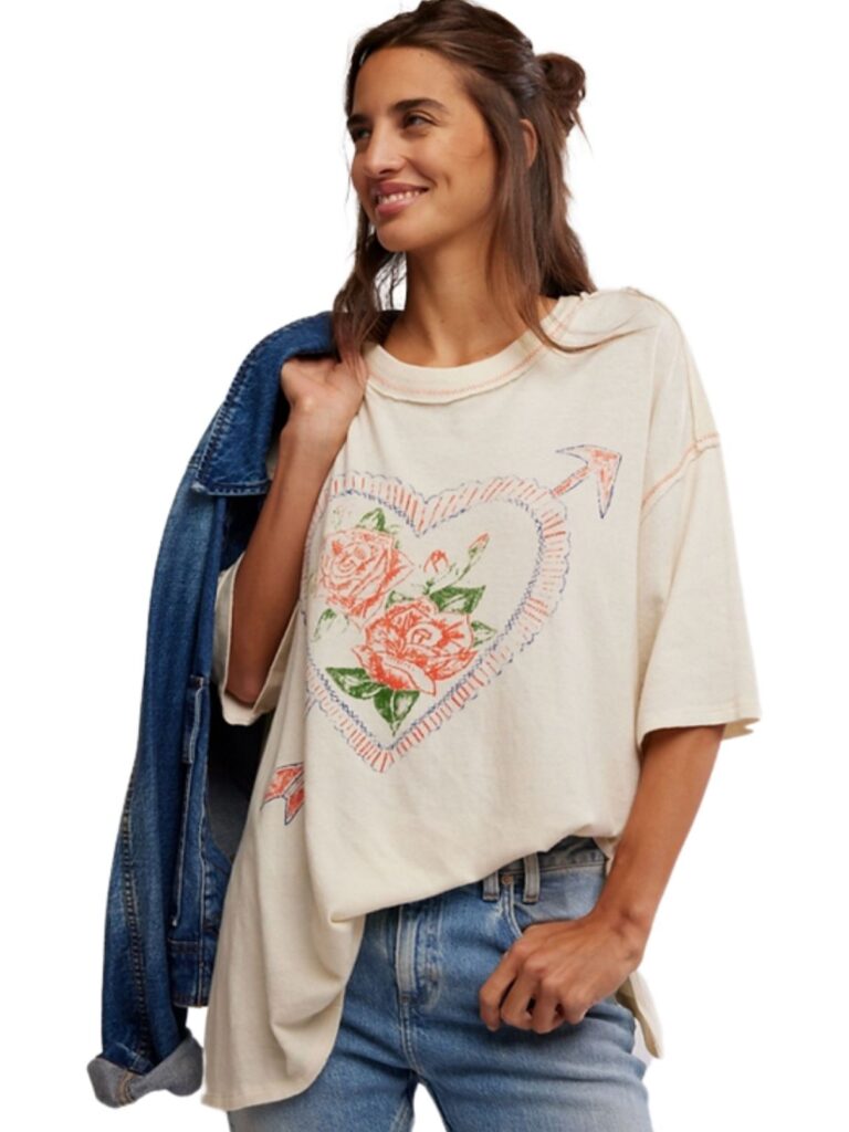 free people love rose tee