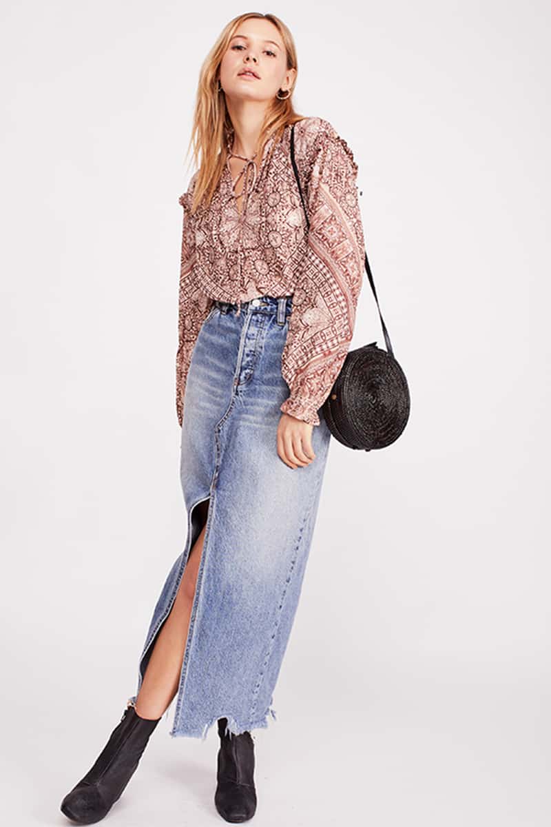 Free People Rhiannon Maxi Skirt | Cotton Island Women's Clothing Boutique