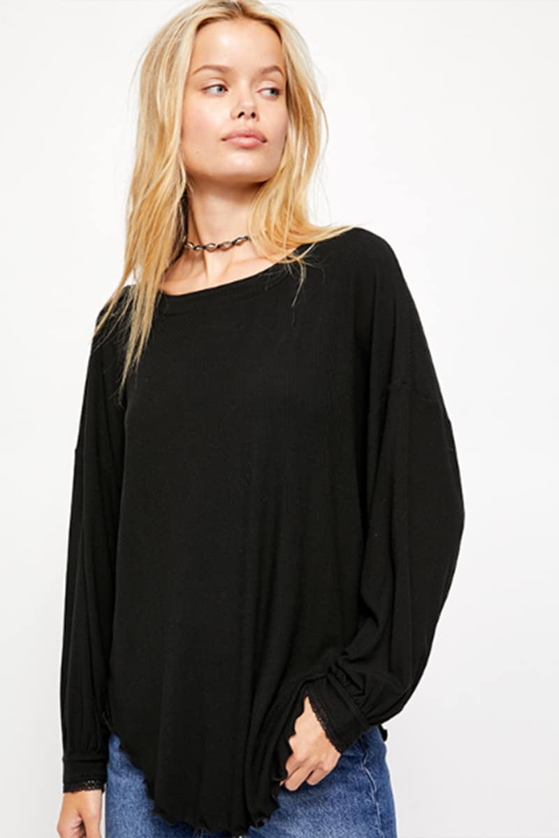 Free People Shimmy Shake Top in Black | Cotton Island Women's Clothing ...