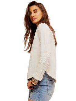 free people swinging cable cuff in ivory