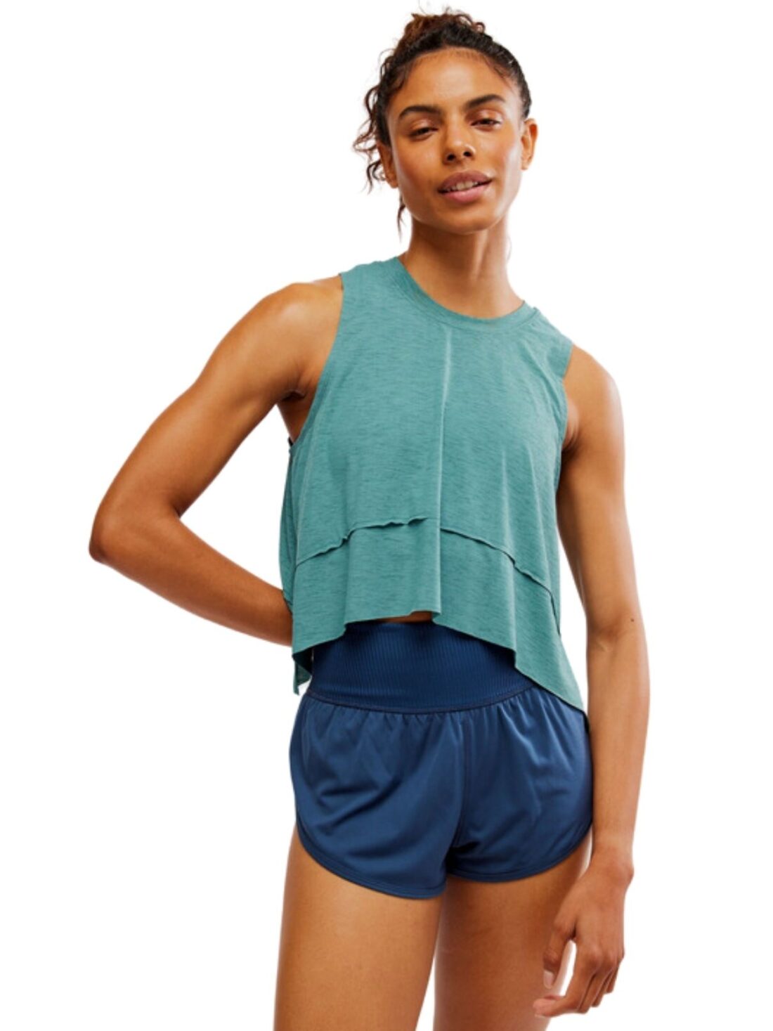 free people tempo tank in midnight jade