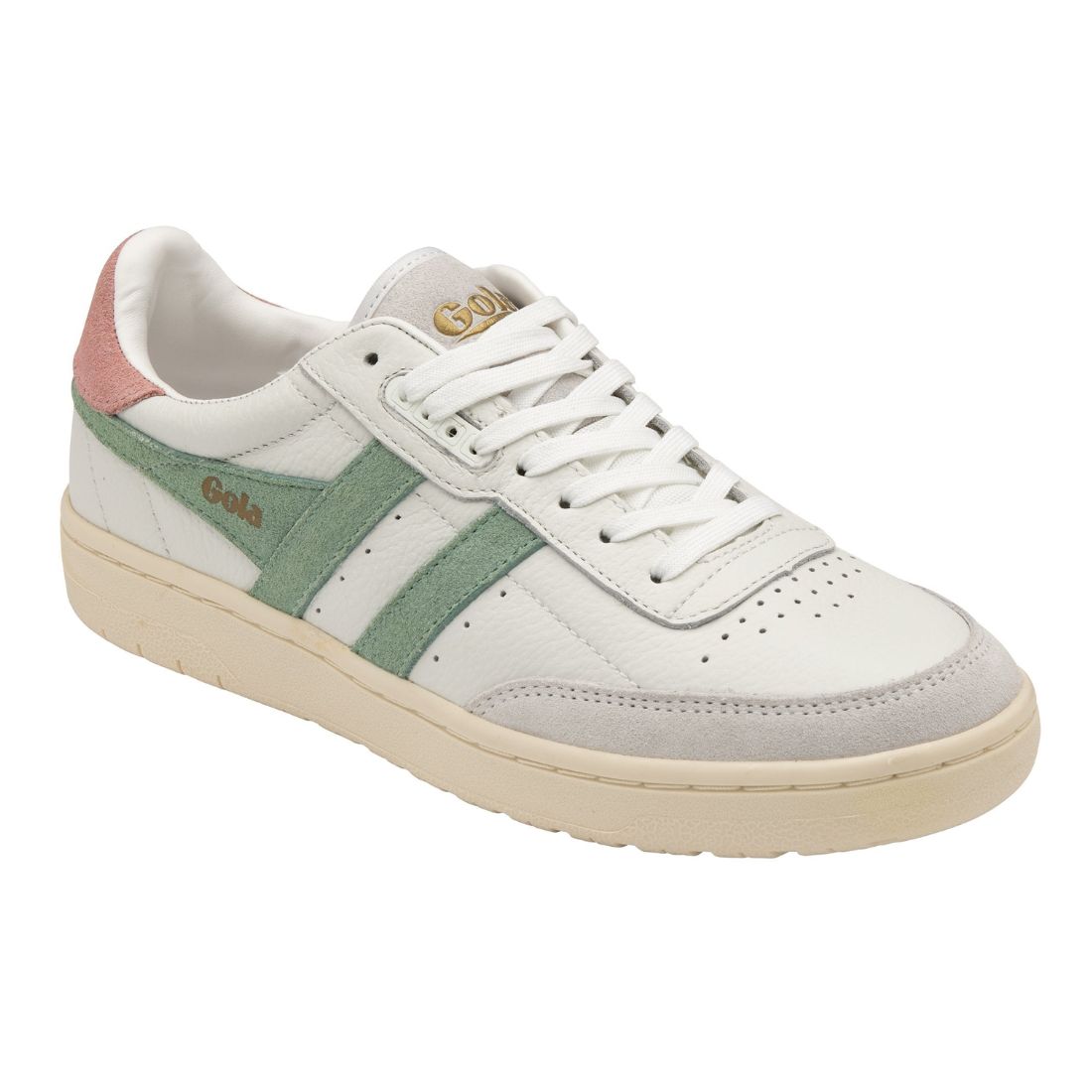 Gola Falcon Sneaker in White/Green/Pink | Cotton Island Women's ...