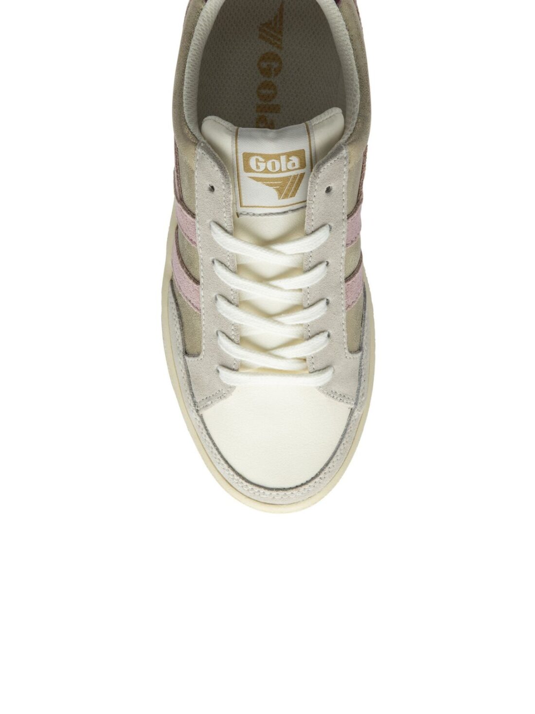 gola superslam blaze sneakers in gold/chalk pink/winsor wine