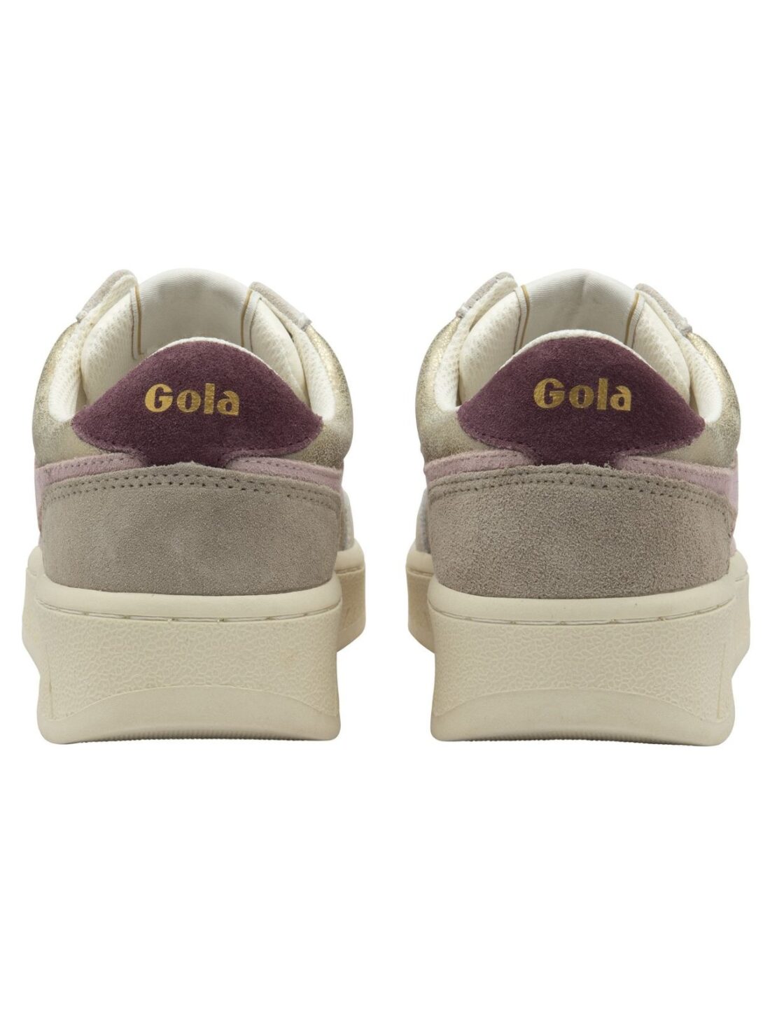 gola superslam blaze sneakers in gold/chalk pink/winsor wine