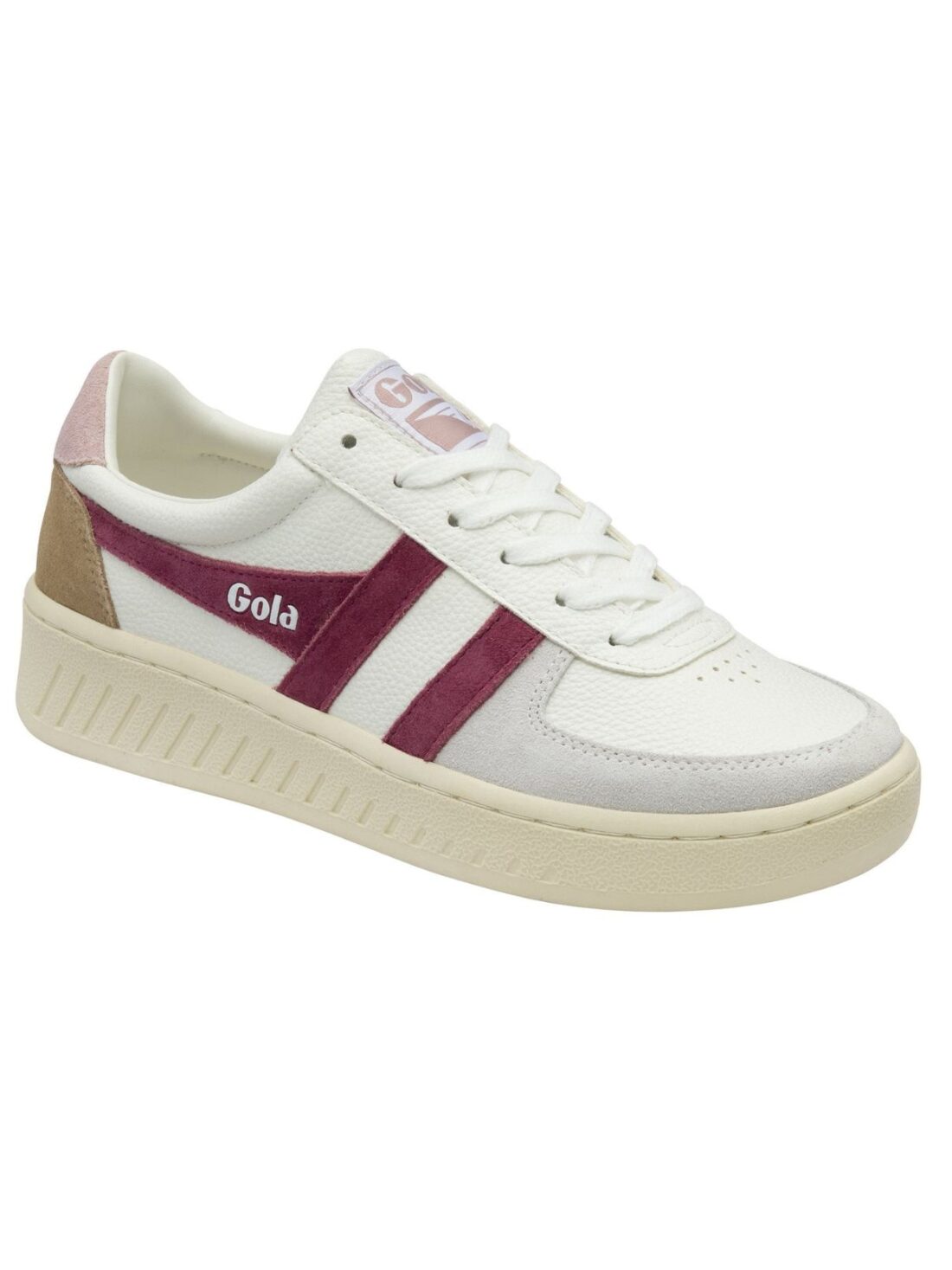 grandslam trident sneakers in white/cerise/chalk pink