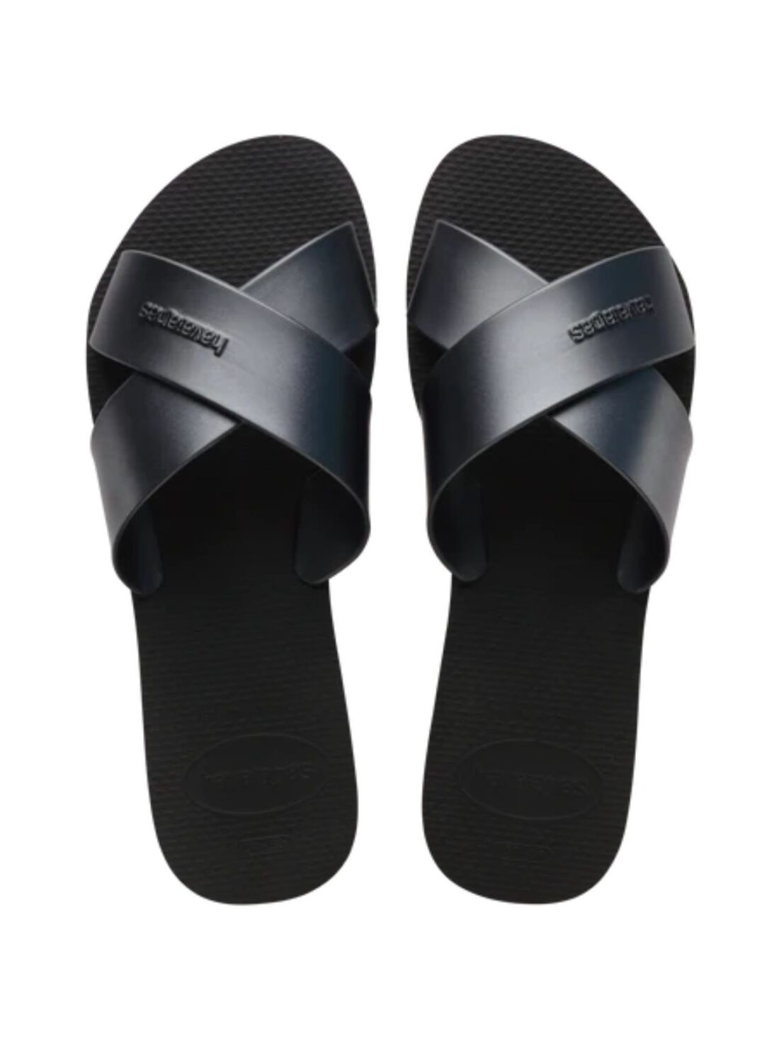 havaianas aqua metallic sandal in black