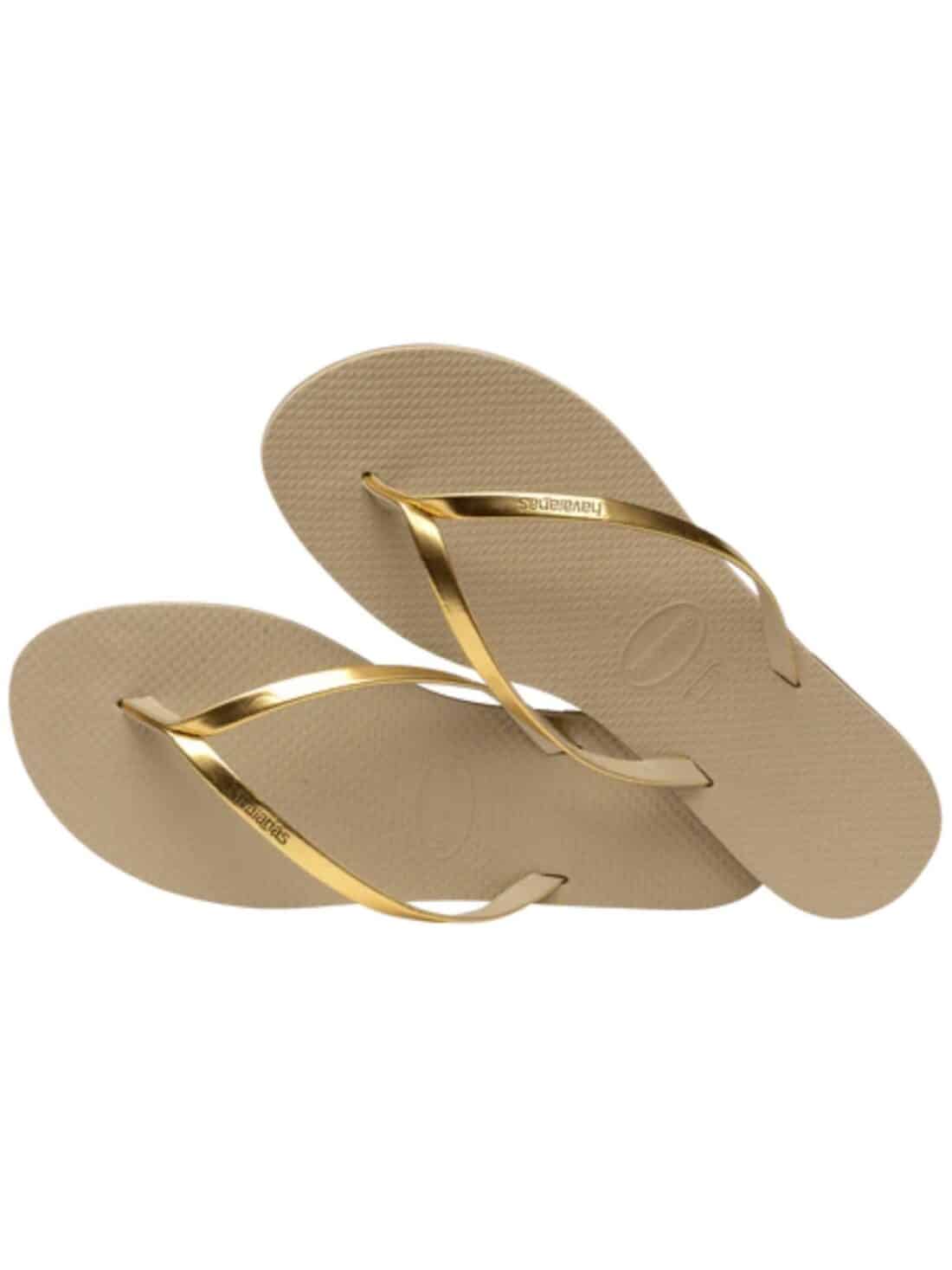 havaianas you metallic sandal gold sand