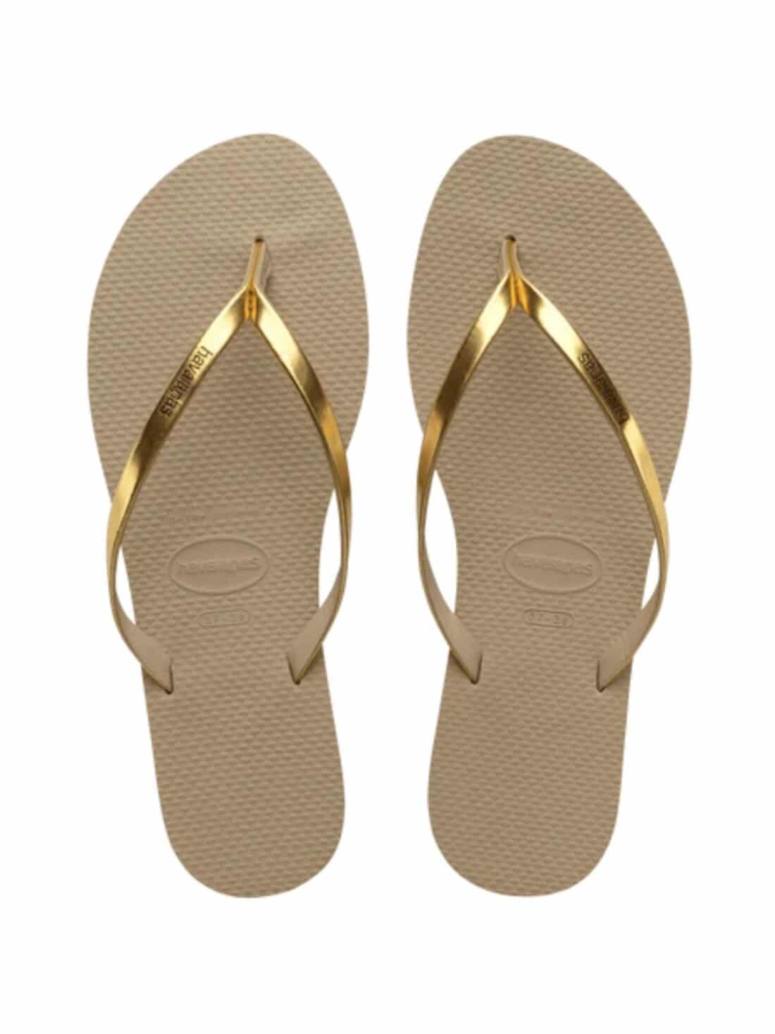 havaianas you metallic sandal gold sand