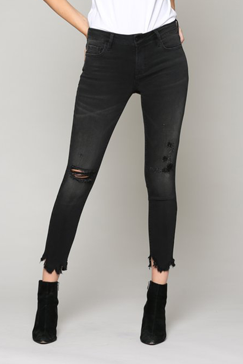 Hidden Amelia Frayed Hem Jean in Black | Cotton Island Women's Clothing ...