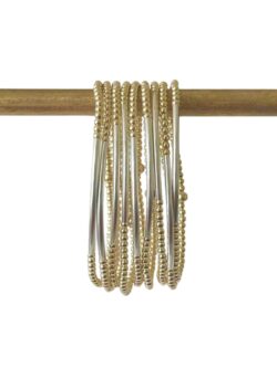 jeny baker bella bar bracelet in gold/silver bar