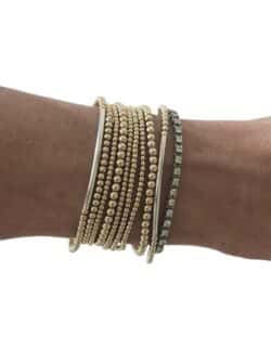 jeny baker bella bar bracelet in gold/silver bar