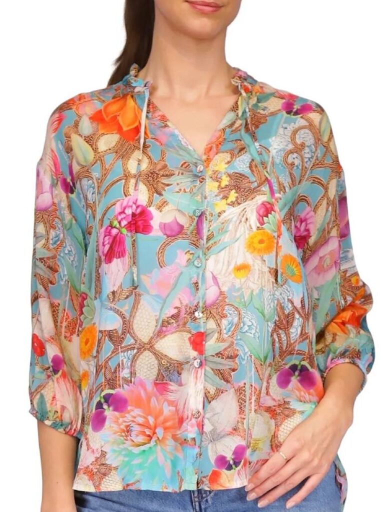 johnny was cathryn blouse in nurto meadow print