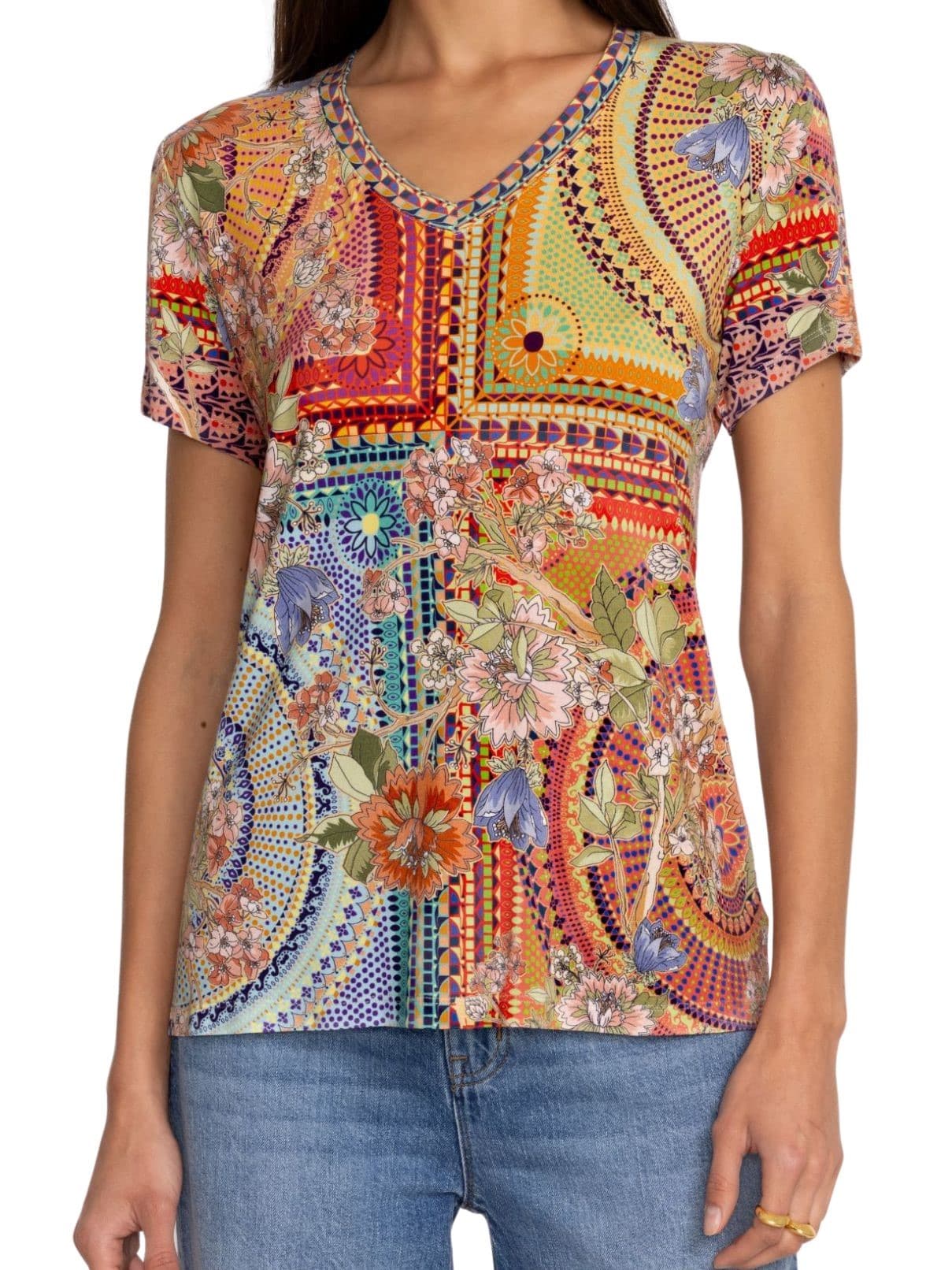 Johnny Was Janie Favorite Mosaic Tee | Cotton Island Women's Clothing ...