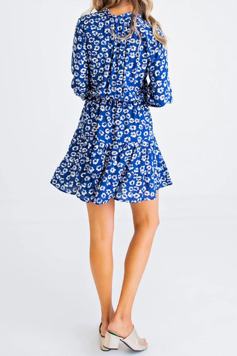 Karlie Floral Dress in Blue | Cotton Island Women's Clothing Boutique