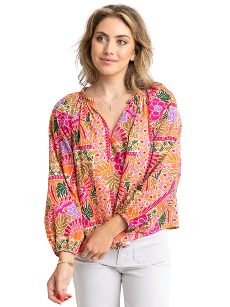 karlie toucan scarf vneck top