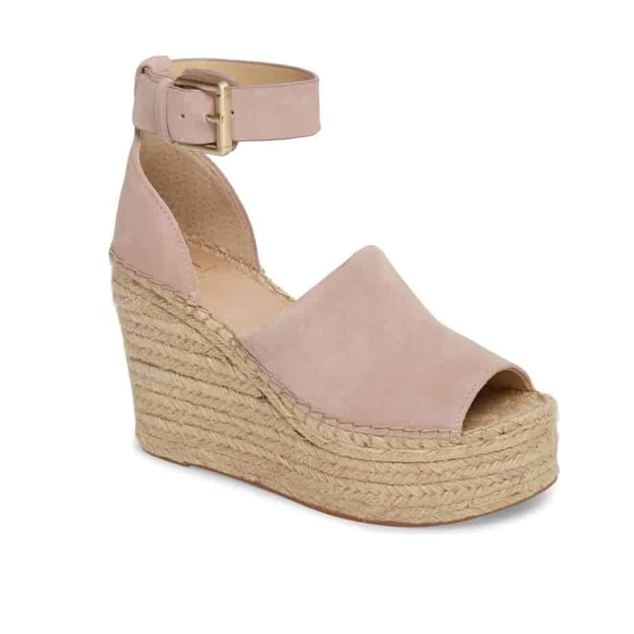 Marc Fisher Adalyn Suede Wedge in Light Pink | Cotton Island Women's ...