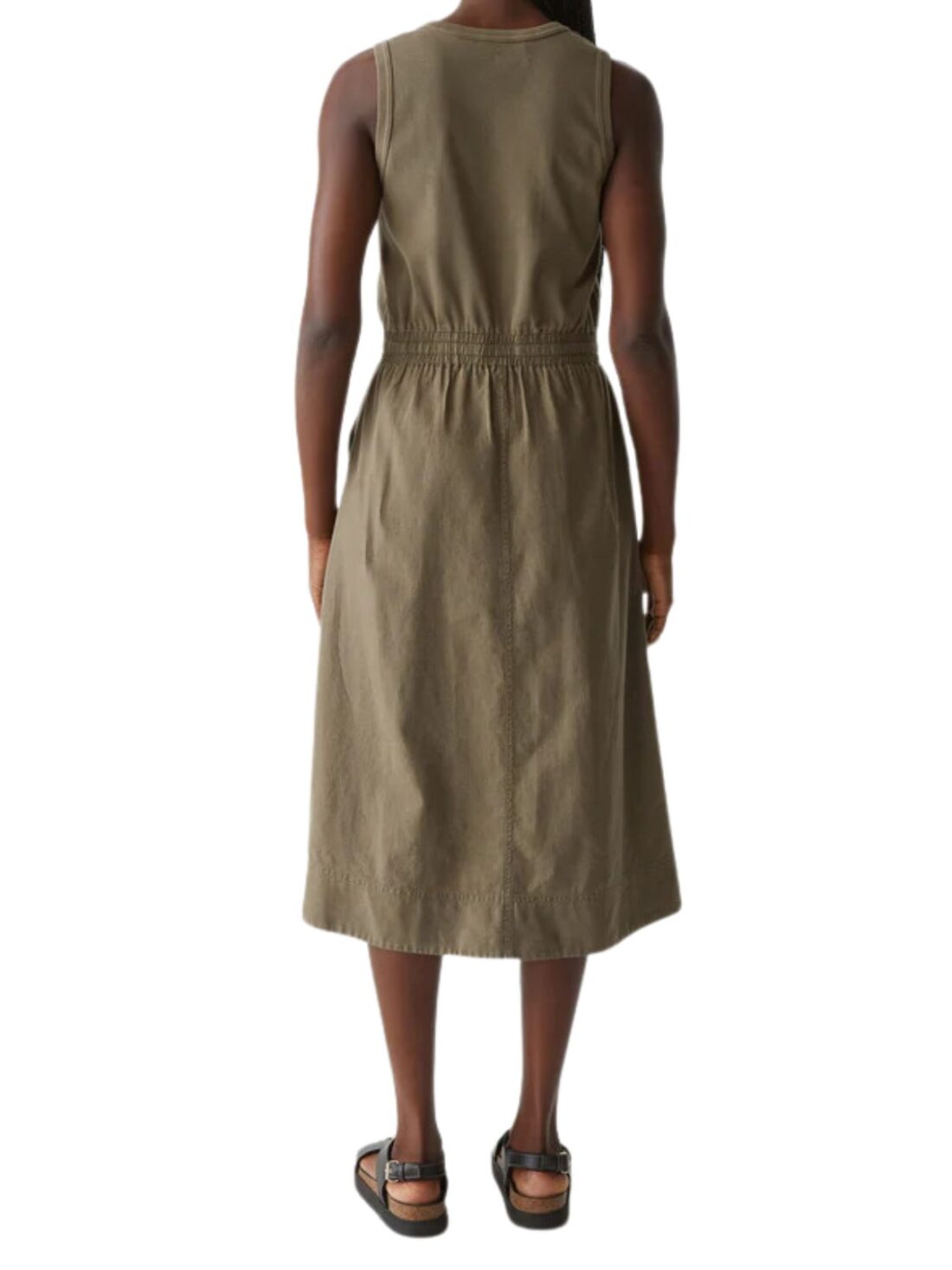 michael stars wilhelmina mixed midi dress in camo