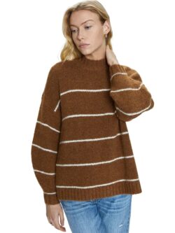 pistola carlen stripe oversized sweater in praline