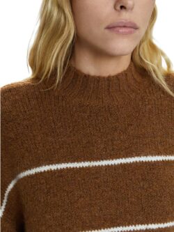 pistola carlen stripe oversized sweater in praline