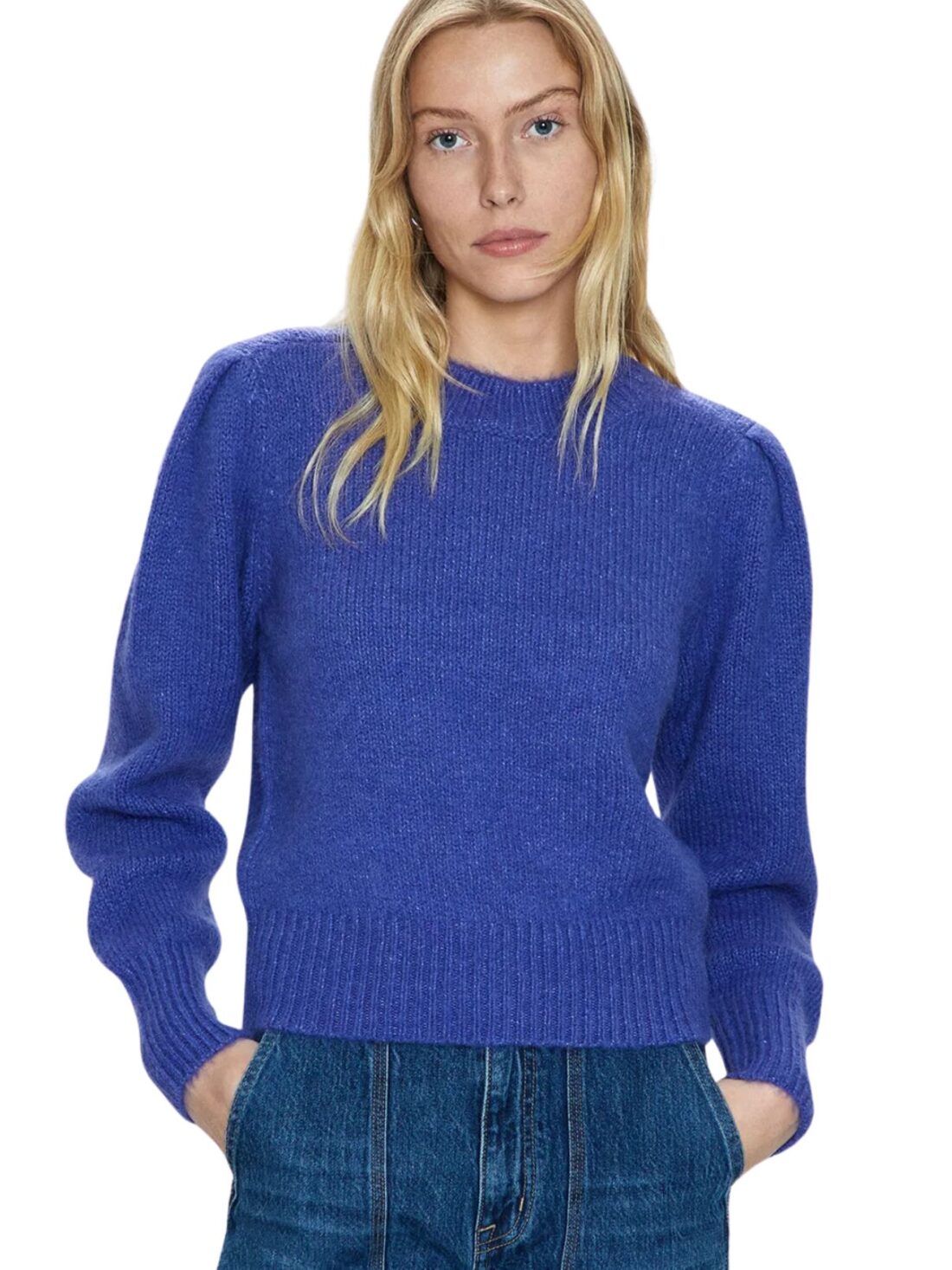 pistola colette puss sleeve sweater in periwinkle