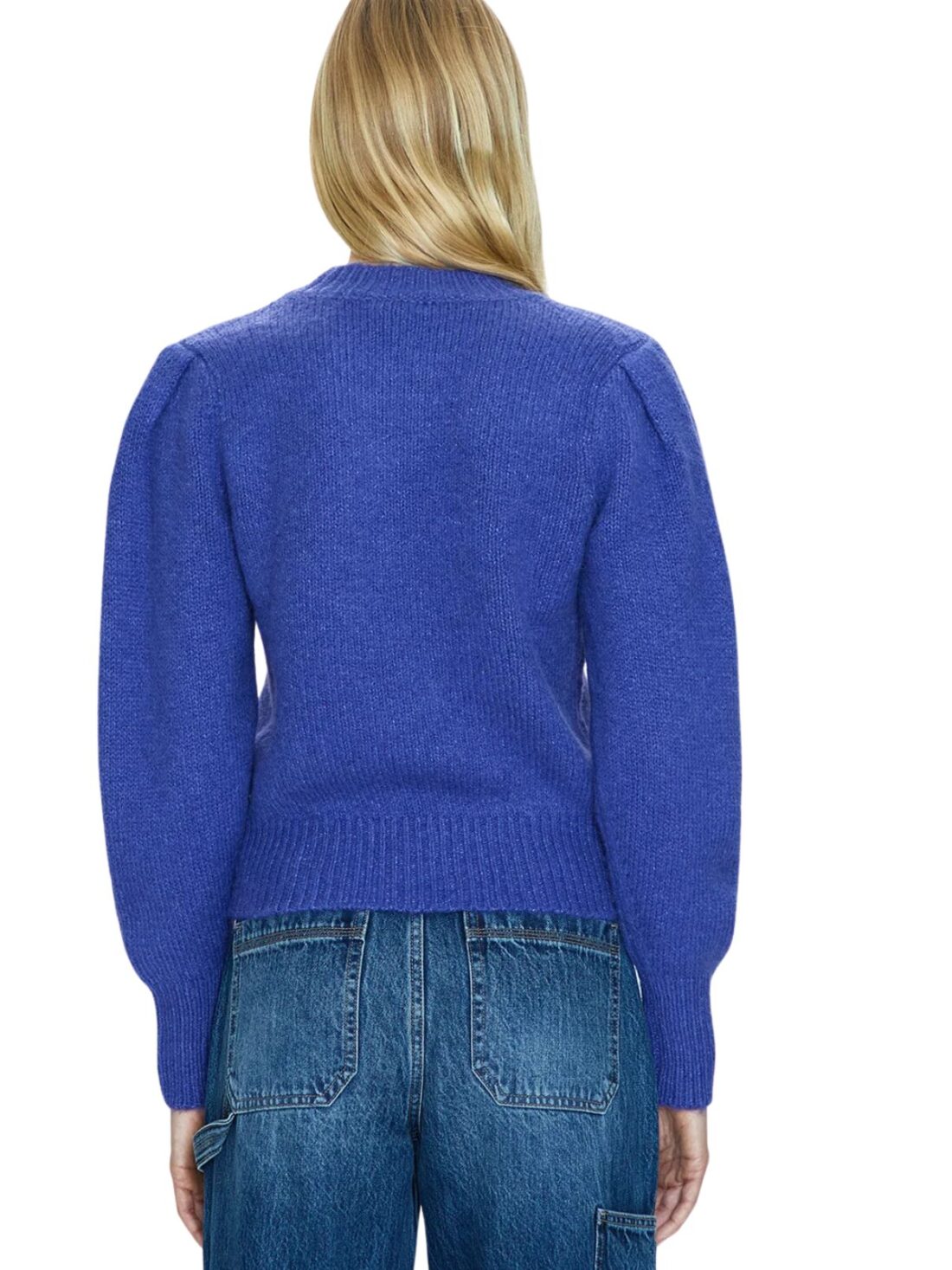 pistola colette puss sleeve sweater in periwinkle