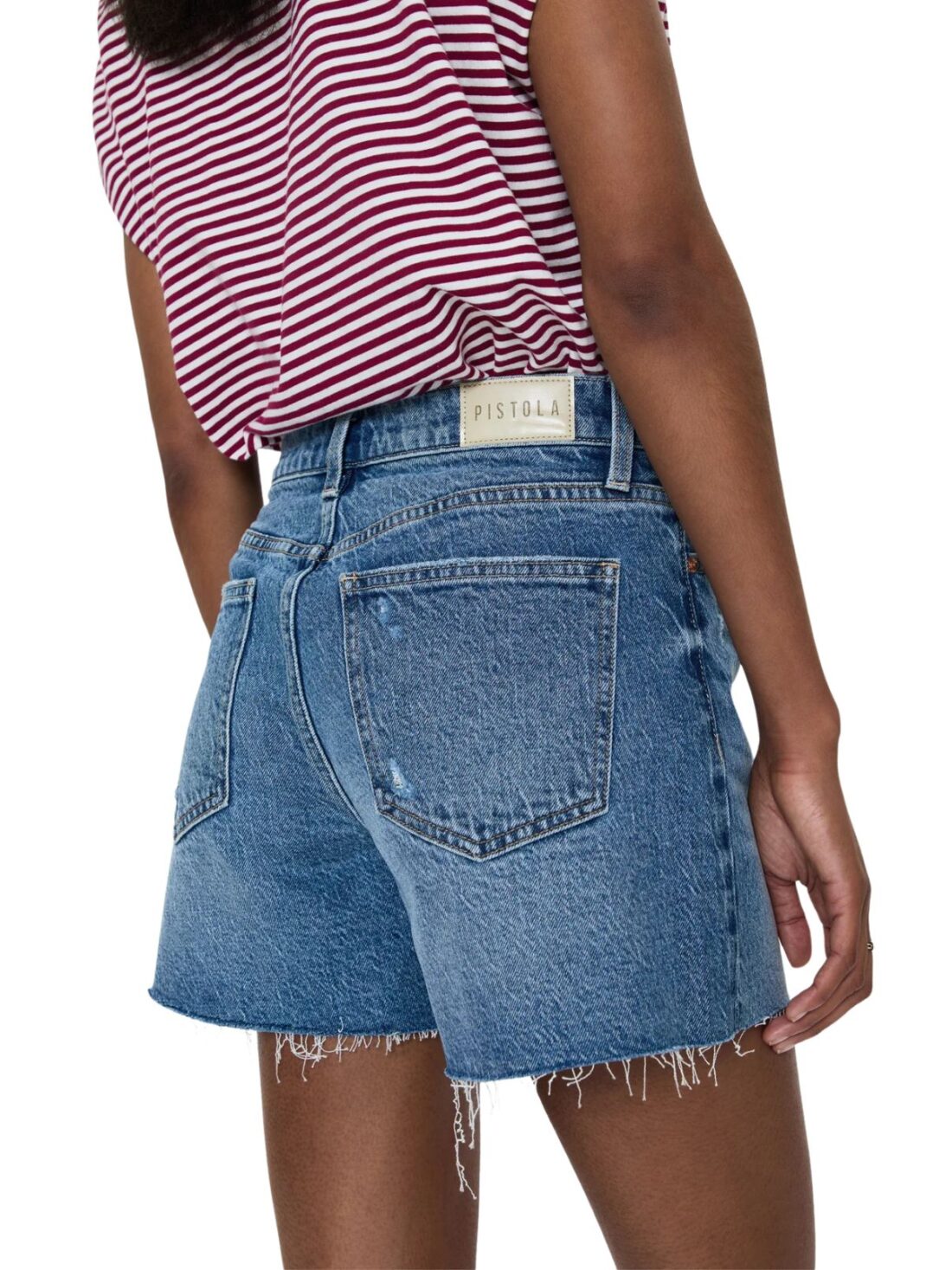 pistola kennedy mid rise short in central vintage denim