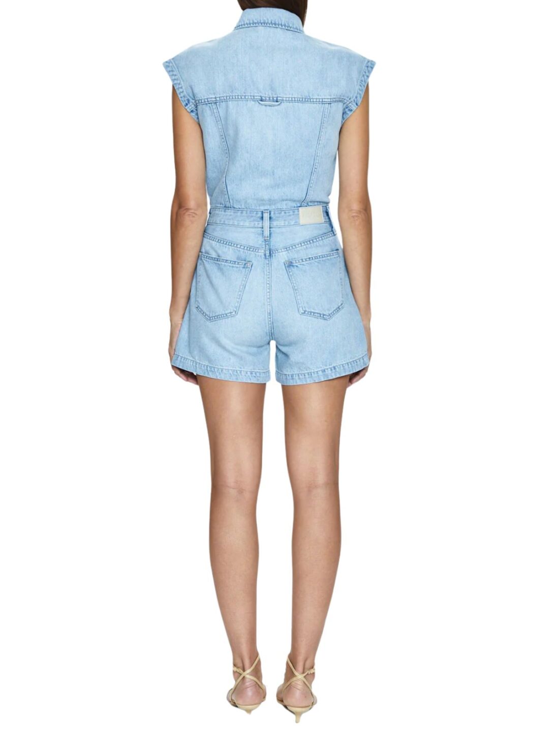 pistola lennox romper in roma denim